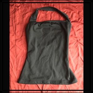 Black spandex halter top